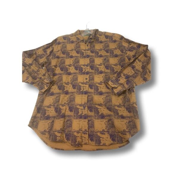 Vintage Levi's Patterned Button Down Top - Picture 1 of 8